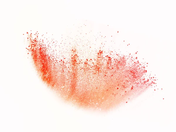 Explosión de polvo de color aislado en blanco —  Fotos de Stock