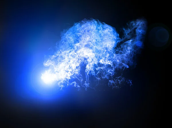 Explosion of whiet powder isolated on black — Stock Photo, Image