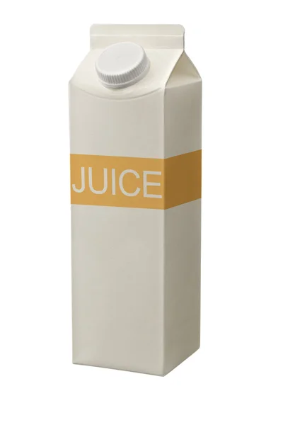 Juice kartong isolerad på vit — Stockfoto