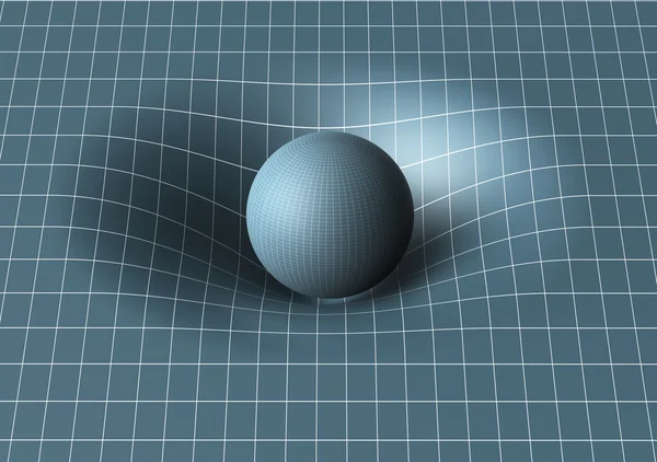 Sphere is affecting space / time around it — Stock Photo, Image