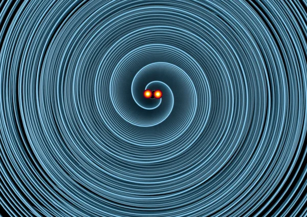 Иллюстрация гравитационных волн — стоковое фото