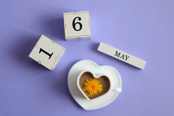 Calendario Para Mayo Cubos Con Número Nombre Del Mes Mayo —  Fotos de Stock