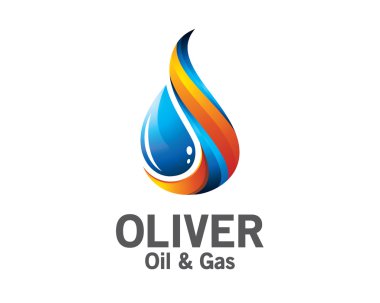 3D petrol ve doğal gaz logo tasarımı. Renkli 3d petrol ve doğal gaz logo vektör 
