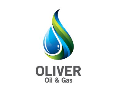 3D petrol ve doğal gaz logo tasarımı. Renkli 3d petrol ve doğal gaz logo vektör 
