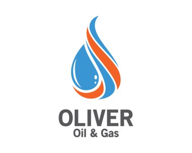 3D petrol ve doğal gaz logo tasarımı. Renkli 3d petrol ve doğal gaz logo vektör 