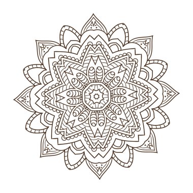 Soyut kaleydoskop Süs yuvarlak mandala. Geometrik daire k