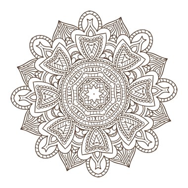 Soyut kaleydoskop Süs yuvarlak mandala. Geometrik daire k