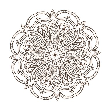 Soyut kaleydoskop Süs yuvarlak mandala. Geometrik daire k