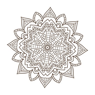 Soyut kaleydoskop Süs yuvarlak mandala. Geometrik daire k