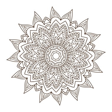 Soyut kaleydoskop Süs yuvarlak mandala. Geometrik daire k