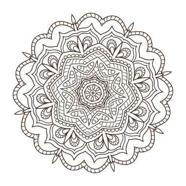 Soyut kaleydoskop Süs yuvarlak mandala. Geometrik daire k
