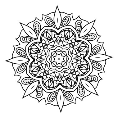 Soyut kaleydoskop Süs yuvarlak mandala. Geometrik daire k