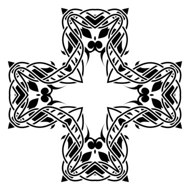 Soyut haç sembolü Süs . Geometrik çapraz kaleydoskop el