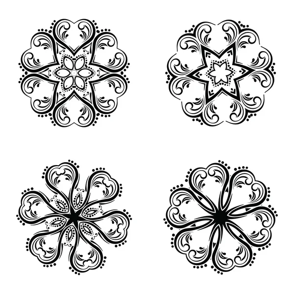 Kaléidoscope abstrait Ornement mandala rond. Cercle géométrique k — Image vectorielle