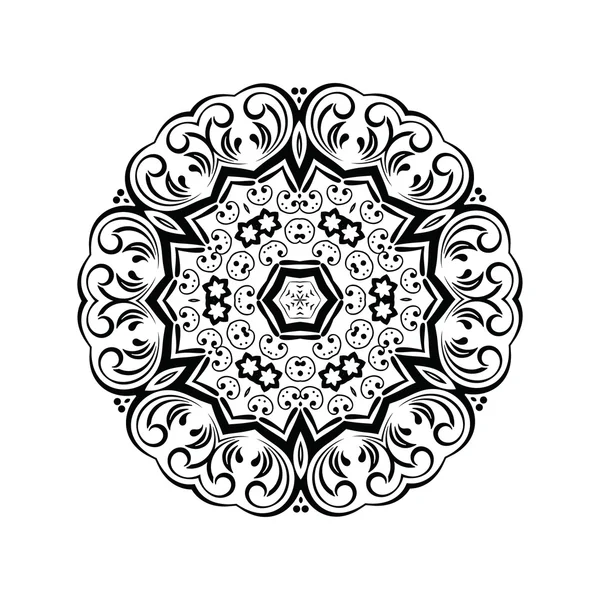 Soyut kaleydoskop Süs yuvarlak mandala. Geometrik daire k