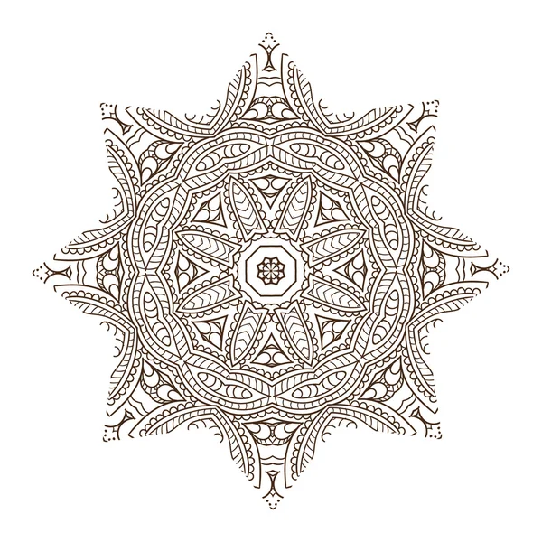Caleidoscópio abstrato Ornamento redondo mandala. Circulo geométrico k — Vetor de Stock