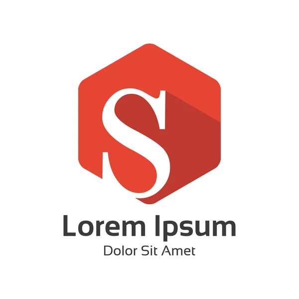 Logo Letter S plochým designovým vektorem. — Stockový vektor