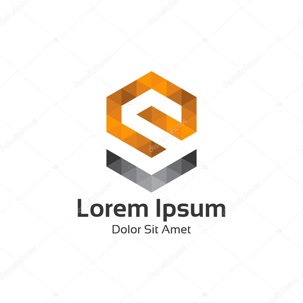 Business corporate letter S logo design vector. Colorful hexagonal triangle letter S logo vector template. Letter S logo for technology.