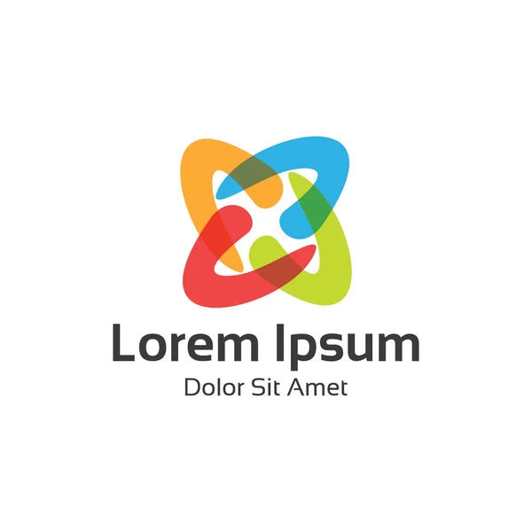 Modelo de logotipo de loop abstrato. Loop vetor logotipo design branding . —  Vetores de Stock