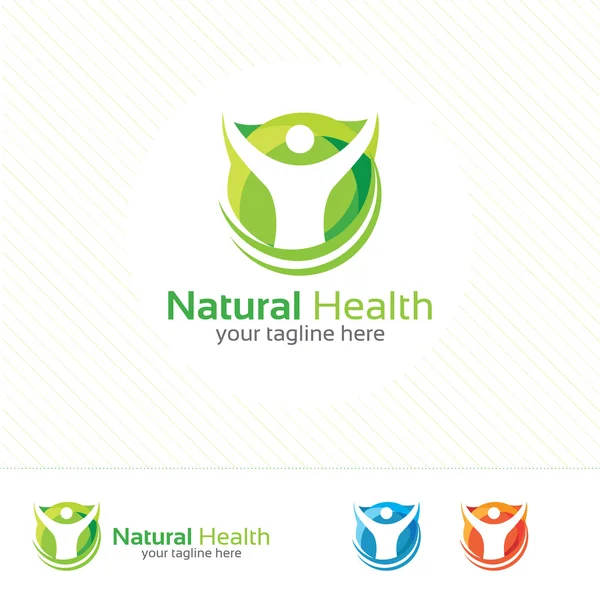 Abstraktní přírodní zdraví logo. Vektor symbol zdraví přírody. — Stockový vektor