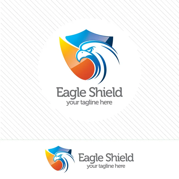 Escudo de águila logotipo de seguridad, símbolo abstracto de seguridad. Escudo — Vector de stock