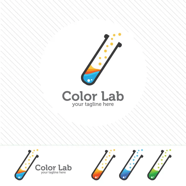 Abstract color lab logo . vector laboratory, chemical, medical t — Stock Vector