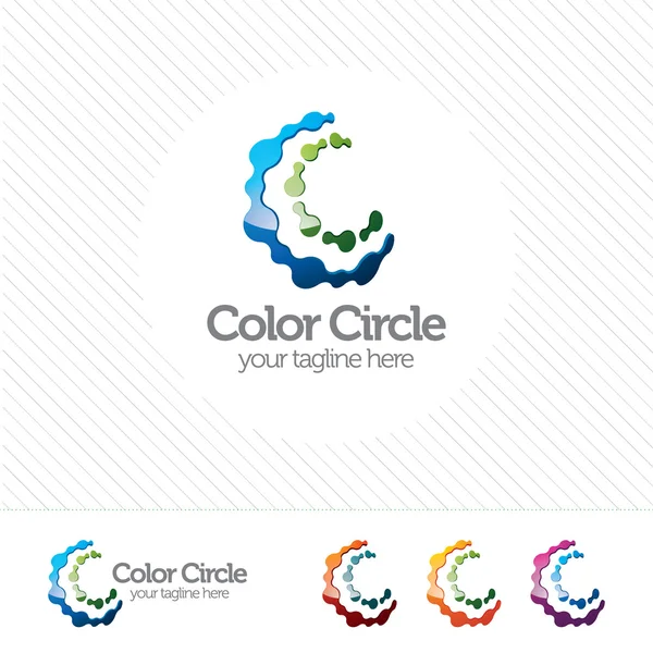 Abstract glossy letter C logo design vector. Modern concept with gradient color . — Stock Vector