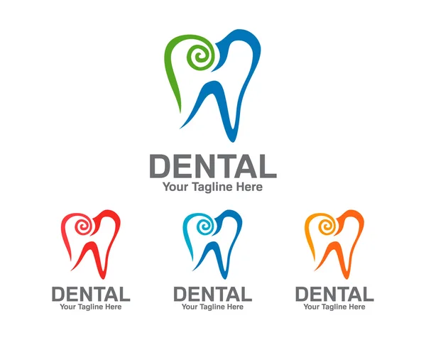 Modelo de logotipo dentário. Dentista Logo vetor. Símbolo da Clínica Dentária  . —  Vetores de Stock