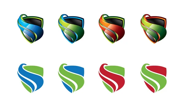 Sicherer Schild Logo Design Vektor — Stockvektor