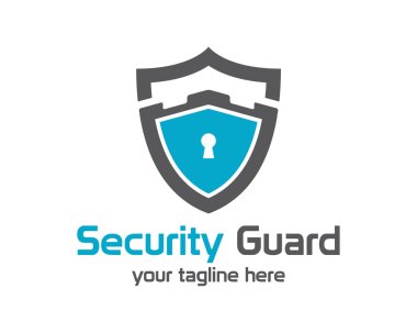Security guard logo design vector.