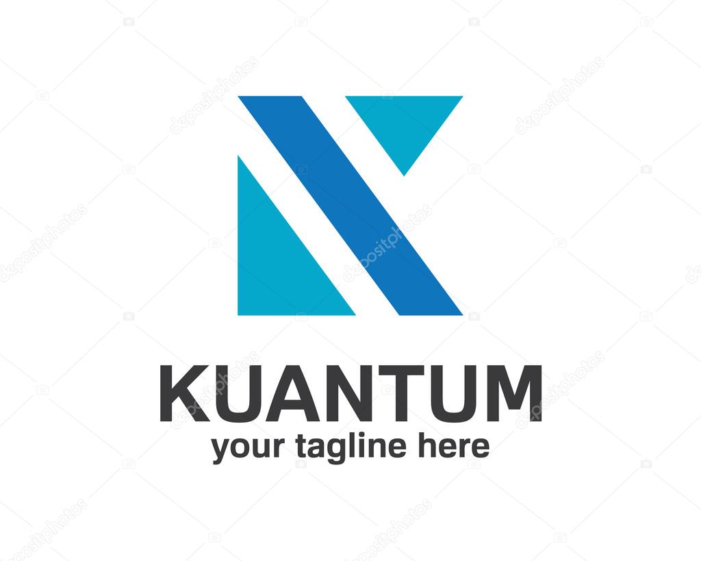 Square shape letter k logo. Simple and clean design of letter K logo vector.