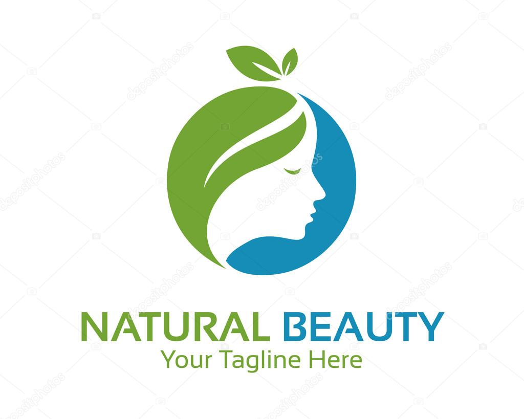 Natural beauty logo design vector.