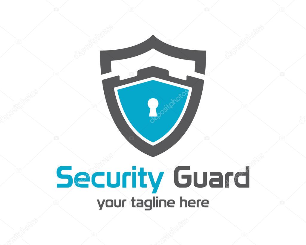 Security guard logo design vector.