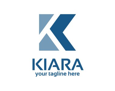 iş kurumsal mektup k logo tasarım şablonu.