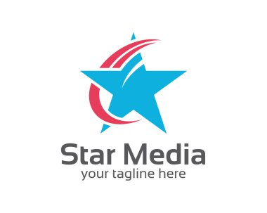 Soyut yıldız logo şablonu. Yıldız vektör logo tasarımı .