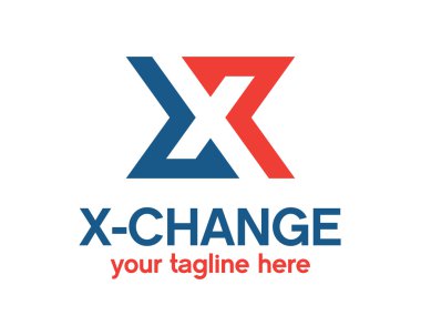 Mektup X Logo tasarlamak vektör.