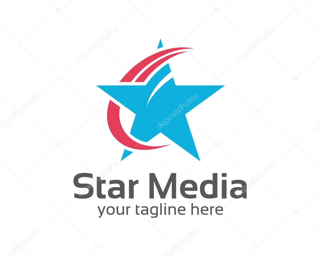 Abstract star logo template. Star vector logo design .