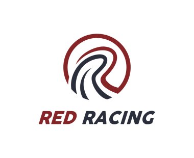 R harfi logo tasarlamak vektör. R harfi simge vektör iki renk. Basit modern temiz harf R logo şablonu.