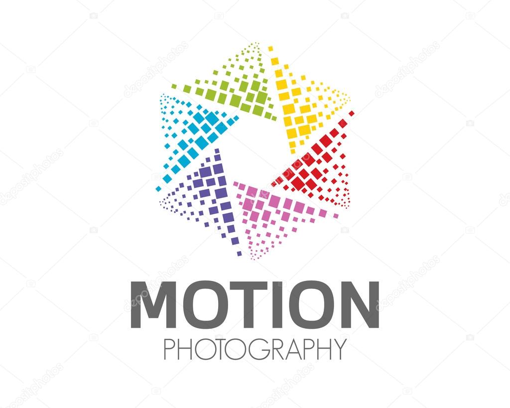 Abstract photography logo design . Hexagonal loop symbol photography vector. Abstract colorful photography symbol vector. Abstract media play logo. Play symbol vector.
