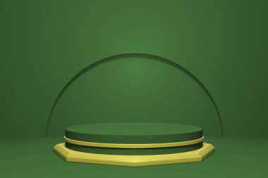 Ürünlerinizi sergilemek için 3D canlandırma sahnesi veya podyumu