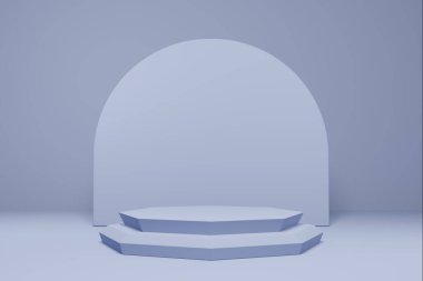 Ürünlerinizi sergilemek için 3D canlandırma sahnesi veya podyumu