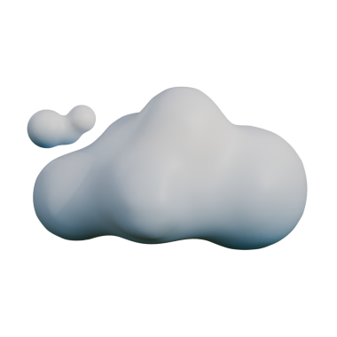 Açık, yumuşak ışıklı bir ortamda süzülen beyaz ve mavi bir bulutun yüksek kalite üç boyutlu görüntüsü. Yuvarlak biçimler ve nazik eğilimler, sakin ve modern bir estetik yaratıyor. Teknoloji görselleri, hava grafikleri, arka planlar ve dijital pazarlama için mükemmel..