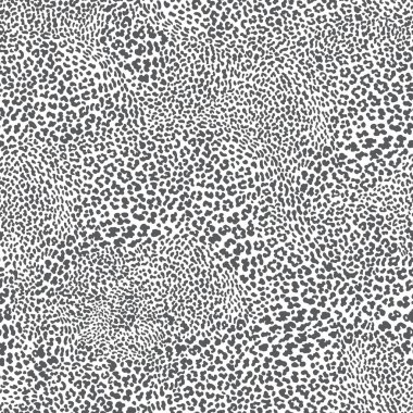 Vector animalistic seamless pattern from leopard skin spots. Trendy black and white background. Batik, wallpaper, wrapping paper, silk chintz textile print