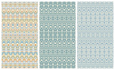 3 pürüzsüz geometrik desenli vektör kümesi