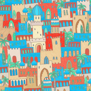 Peri masalı ortaçağ kasabasının Kusursuz Şablonu