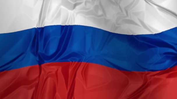 Flag of Russia waving — Stock Video