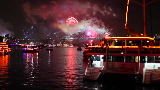 Moře Fireworks Sydney — Stock video