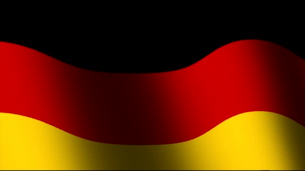 Fahne von Deutschland geschwenkt — Stockvideo