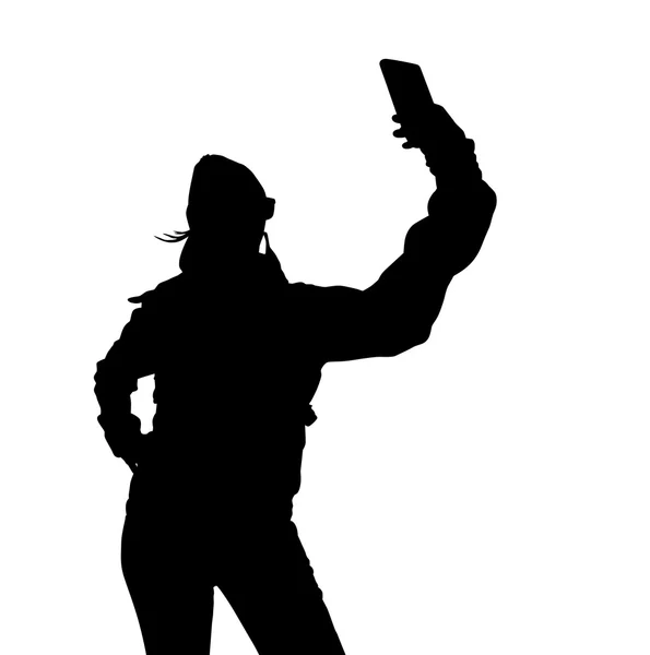 Selfie 여자 그림 — 스톡 사진