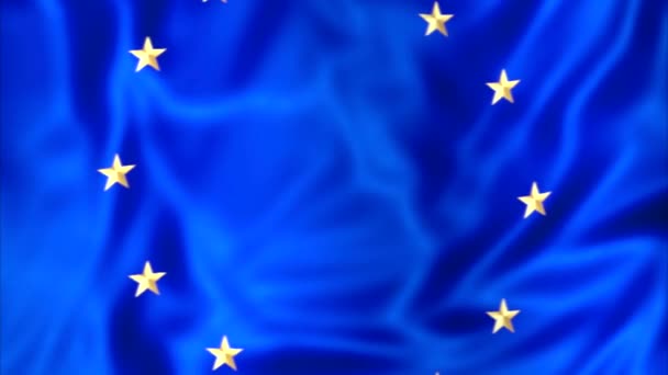 Flagga Europa vinkar — Stockvideo